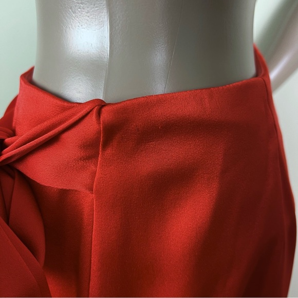NEW NONCHALANT THE LABEL ORANGE WRAP MINI SKIRT - Picture 6 of 8